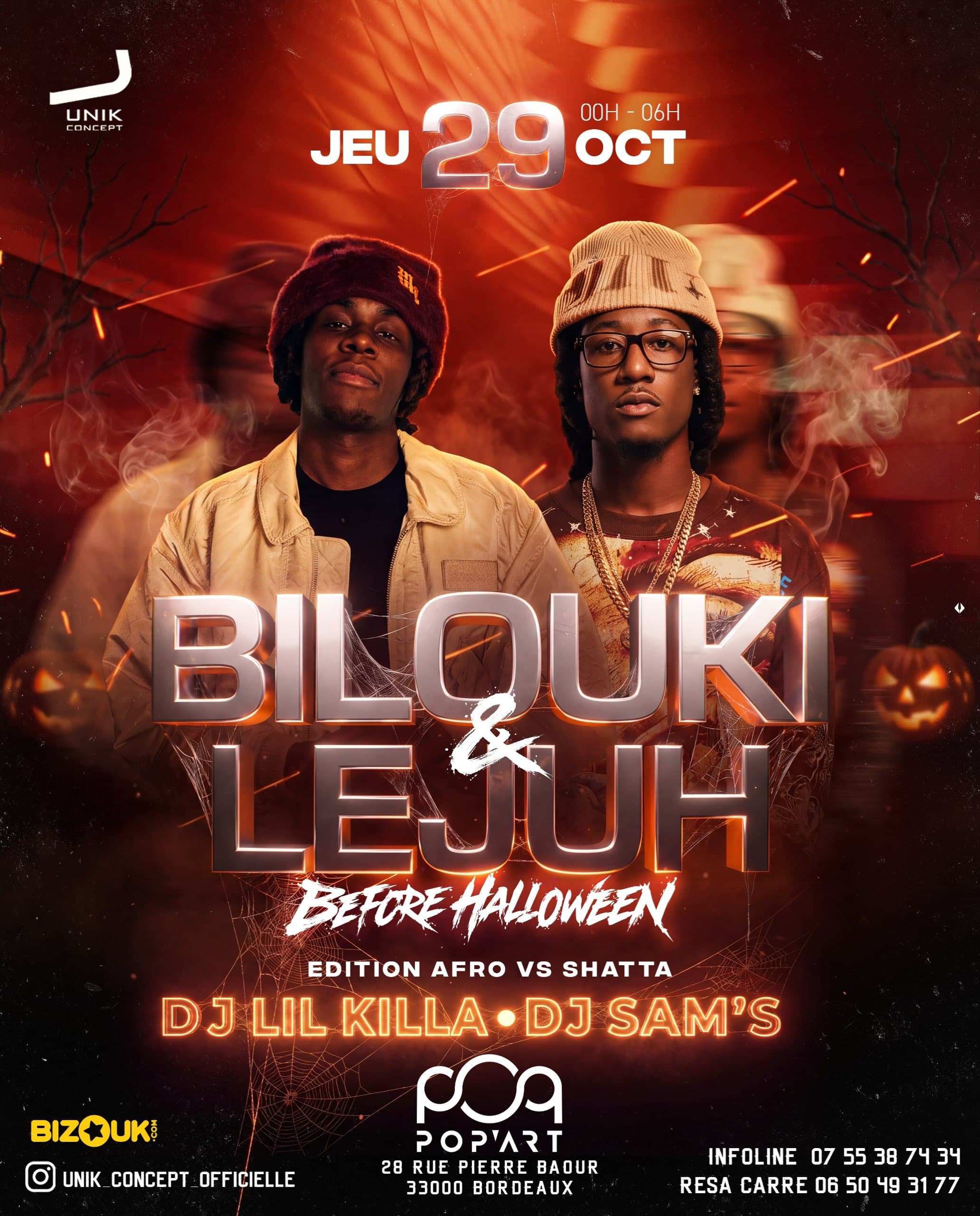 Flyer de la soirée SHOWCASE BILOUKI X LEJUH