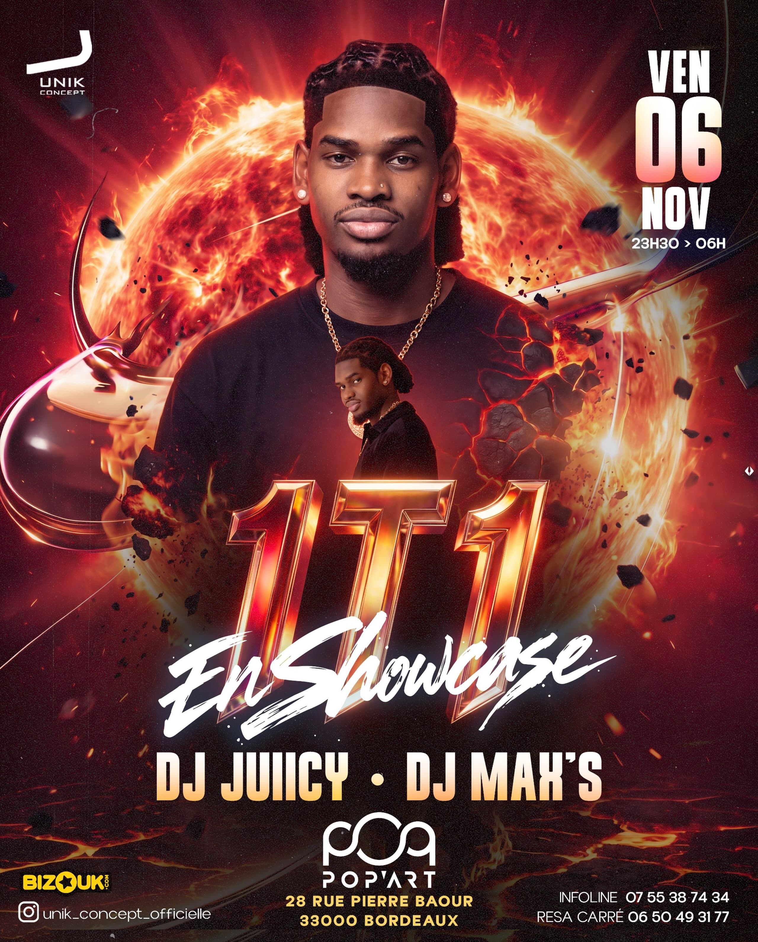 Flyer de la soirée SHOWCASE 1T1