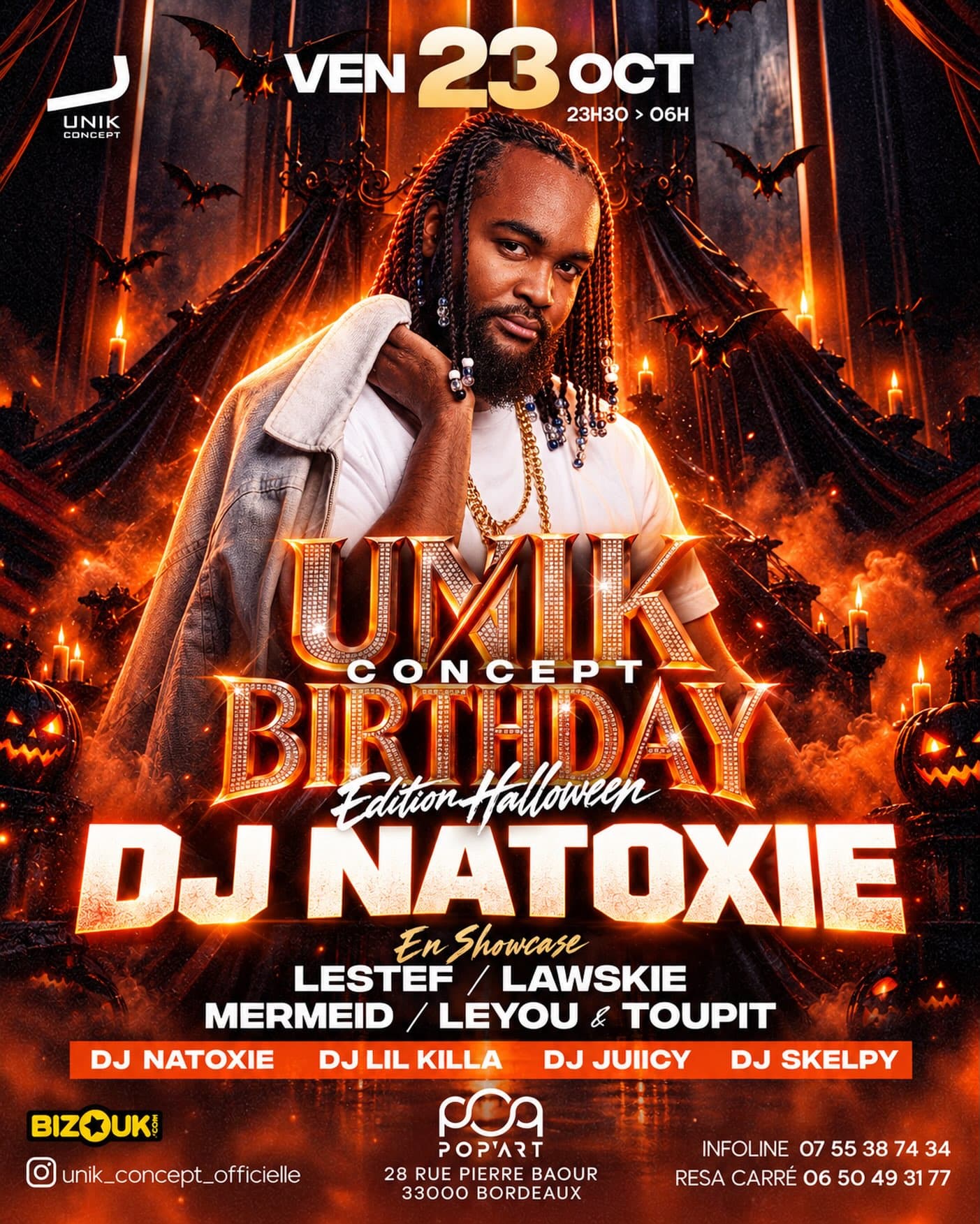 Flyer de la soirée UNIK CONCEPT BIRTHDAY