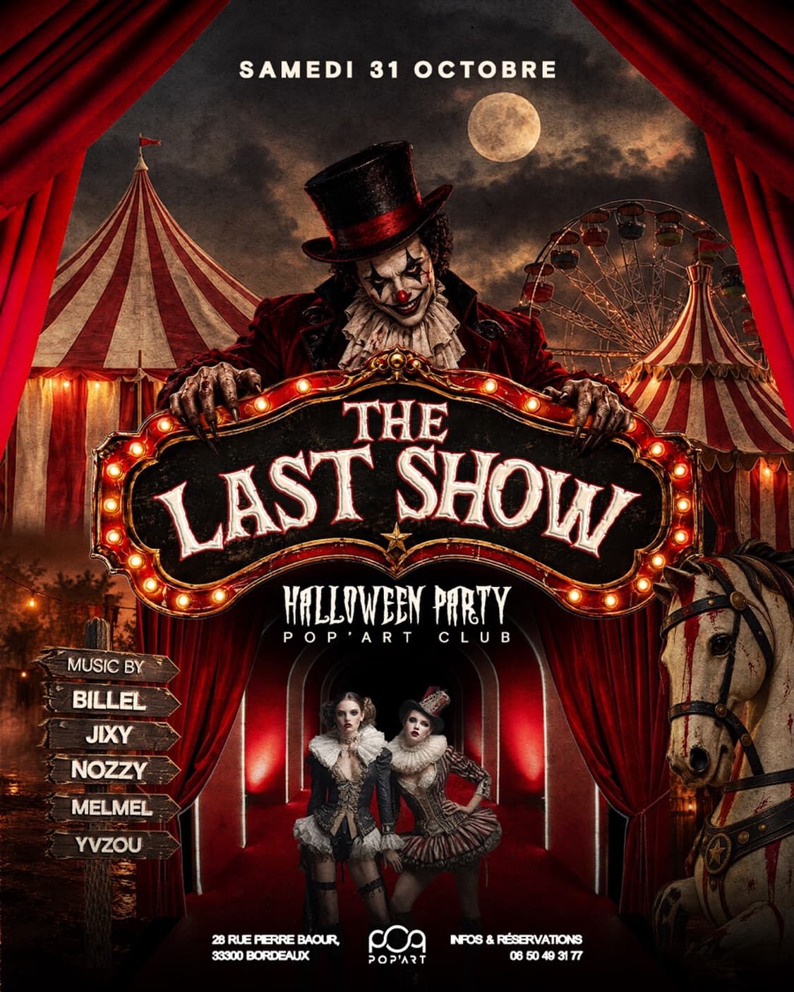 Flyer de la soirée THE LAST SHOW ✦ HALLOWEEN PARTY
